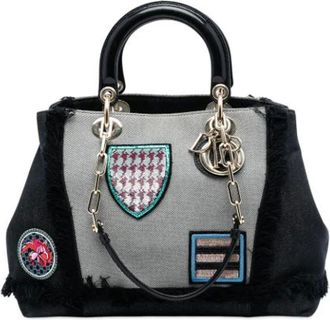 Dior Pre-owned Handbags, female, Black, Size: ONE SIZE Pre-owned Denim Handbag