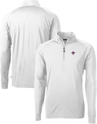 Cutter & Buck Mens Cutter & Buck White ECU Pirates Adapt Eco Knit Stretch Recycled Quarter-Zip Pullover Top at Nordstrom, Size Xxx-Large