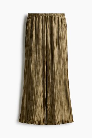H&M Gecrinkelte Hose - Khakigr&uuml;n