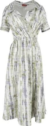 Altuzarra Lydia Shibori-Dyed Midi Shirt Dress in Multicolor Cotton