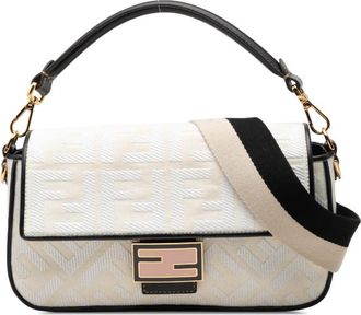 Fendi Pre-owned Fendi Zucca Embroidered Canvas Baguette Satchel Ladies SU6FTD36F7D78WOQ