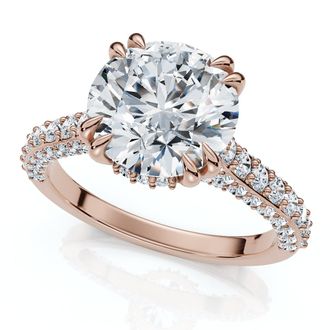 Pompeii3 Certified 2 3/4Ct Diamond Engagement Ring 14k Gold Lab Grown