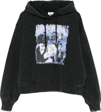 adidas x Fox Disney graphic-print cotton hoodie - Black