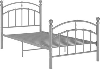 vidaXL Estructura De Cama Sin Colch&oacute;n Metal Gris 100x200 Cm Vidaxl