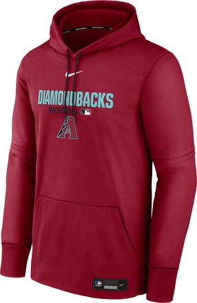 Nike Mens Arizona Diamondbacks Authentic Collection Nike Therma MLB Pullover Hoodie in Red | NAC3042NDQS-RMG