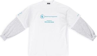 Balenciaga x WFP Double Sleeves T-Shirt White 698089TMVL29086