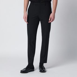 Pantaloni Torino Black wool-blend trousers