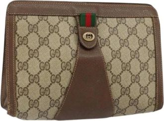 Gucci Pre-owned Clutches, female, Beige, Size: ONE SIZE Pre-owned Plastic gucci-bags