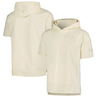 Pro Standard Mens Pro Standard Cream Cleveland Guardians Neutral Short Sleeve Hoodie T-Shirt at Nordstrom, Size Xx-Large