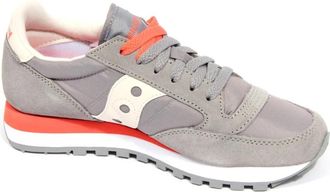 Saucony Grijs/Koraal Jazz Original Sneakers - Dames - Sneakers - Grijs - 37 EU - Schoenen