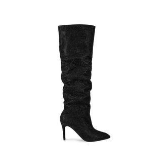 Carvela Womens Amore Knee Boots - Black Fabric - Size UK 3