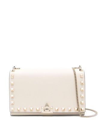 Valentino Garavani Rockstud clutch bag - White