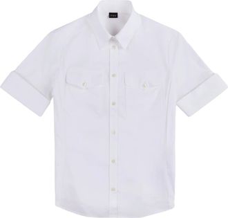 Fay Tailored Short-Sleeved Shirt with Classic Collar