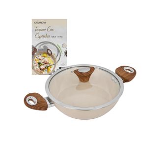 KASANOVA Tegame 24 cm coperchio taupe New Ceramic
