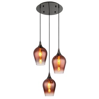 Globo Lighting L&aacute;mpara Colgante - Lavus - Rojo - Vidrio - &Oslash; 45cm - E27