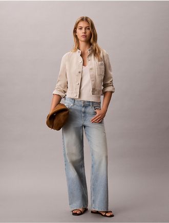 Calvin Klein Jeans Calvin Klein Womens Low Rise Baggy Logo Jeans - Blue - 24W x RL