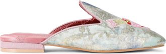 Kurt Geiger Womens Embroidered Slipper Sandals - Multicolour Fabric - Size UK 3
