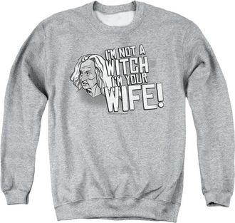 Gildan Princess Bride Not A Witch Adult Crewneck Sweatshirt