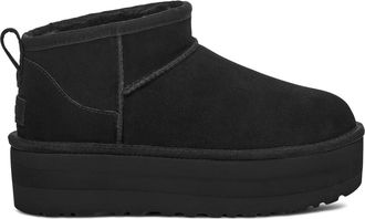 UGG Womens Classic Ultra Mini Platform Fashion Boot, Black, 5 UK