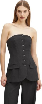 Birgitte Herskind Jacqui Top - Dames - Tops zonder mouwen - Zwart - M - Wol - Tops