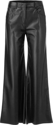 Marc Cain Zwarte Broek - Dames - Wijde Broeken - Zwart - L - Polyester - Broeken
