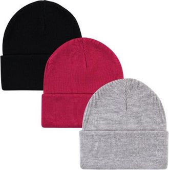 Hudson Baby Knitted Winter Beanies & Toques in Dark Pink at Nordstrom