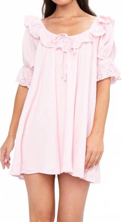 Show me your Mumu Toulouse Mini Dress In Pink Eyelet