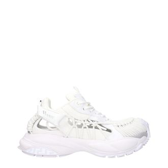 Versace White Leather Athletic Mens Sneakers