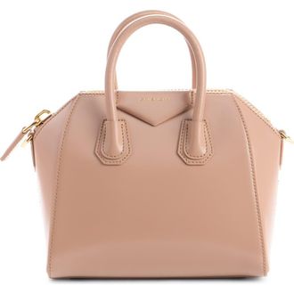 Givenchy Mini Antigona Leather Satchel in 682-Blush Pink at Nordstrom