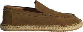 Desa Man Slip-Ons - Suede Upper, Leather Lining, No Closure, Flat Heel, Breathable | Brown - 43