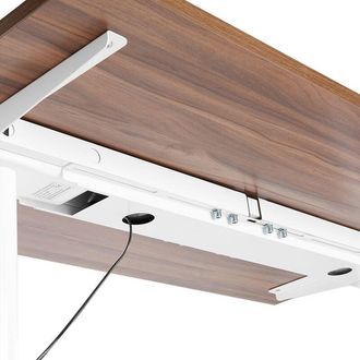 Beliani Beliani - Bandeja Porta Cables De Metal Blanco Para Escritorio Regulable El&eacute;ctrico Destin Tracie