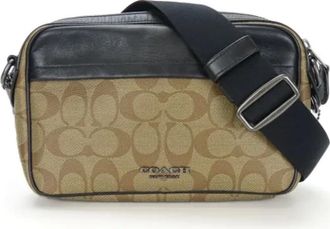Coach Pre-owned Cross Body Bags, male, Beige, Size: ONE SIZE Pre-owned Fabric shoulder-bags