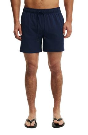 Cotton On Stretch Swim Short in Navy Seersucker at Nordstrom, Size X-Large