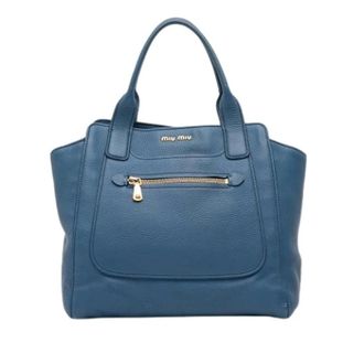Miu Miu Pre-owned Handbags, female, Blue, Size: ONE SIZE Pre-owned Leather Handbag
