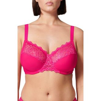 Simone Pérèle Caresse Underwire Full Cup Bra in Teaberry Pink at Nordstrom, Size 32F