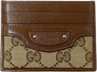 Gucci Pre-owned Card Case - unisex - Vintage Accessoires - Bruin - ONE Size - Leer - Vintage