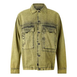 Diesel Chaqueta vaquera con bolsillos y botones - Jackets - Hombre - Verde - L