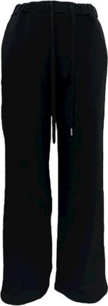 Iceberg Slim Fit Broeken - Dames - Wijde Broeken - Zwart - XS - Leer - Broeken
