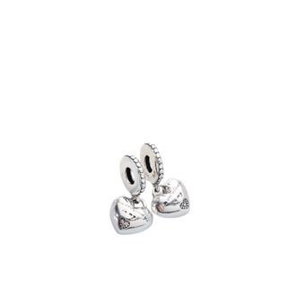 Pandora Moeder & Dochter Harten Dangle Bedel - Dames - Accessoires - Wit - Maat: ONE Size