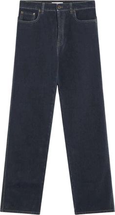 Miu Miu Flocked Denim Jeans - Dames - Regular Fit Jeans - Blauw - W27 - Denim - Jeans