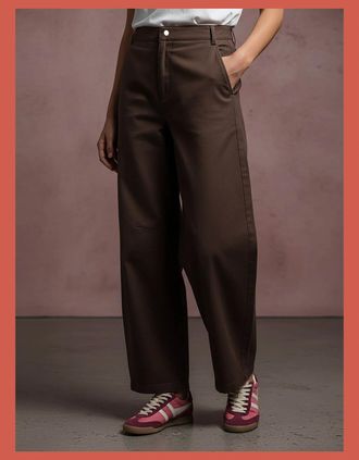 Nooki Design Womens Binx Barrel Leg Trousers - Chocolate - Brown - Size: 12