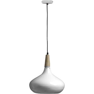 Premier Housewares Interiors by Premier White Curved Pendant Light, Reliable Pendant Ceiling Light, Easy Installation Down Light for Home