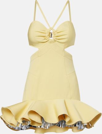 Paco Rabanne Cutout layered ruffled minidress