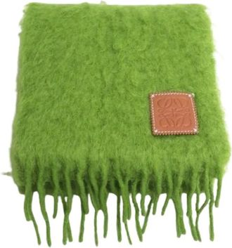 Loewe Pre-owned Scarves, female, Green, Size: ONE SIZE Pre-owned Nylon Scarf