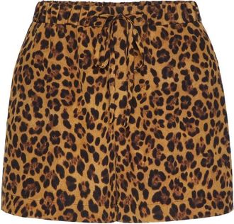 Valentino Garavani Animalier Crepe De Chine Shorts