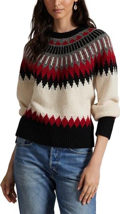 Polo Ralph Lauren Fair Isle Wool & Cashmere Sweater in Authentic Cream Multi at Nordstrom, Size Xx-Small