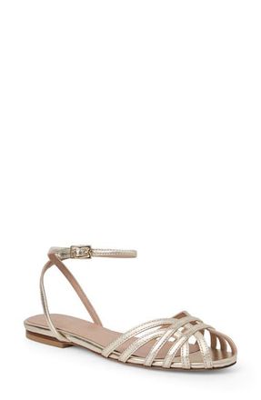 Bruno Magli Marta Ankle Strap Sandal in Gold Metallic at Nordstrom, Size 10.5