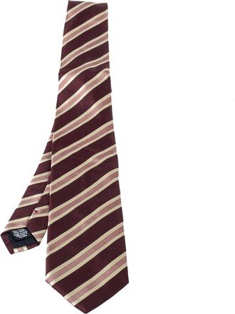 HUGO BOSS Boss By Hugo Boss Burgundy Striped Silk Tie