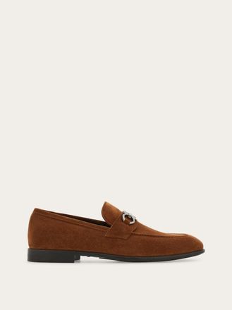 Ferragamo Men Moccasin with Gancini ornament Brown Size 10.5