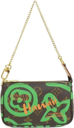 Louis Vuitton Marron Coated Canvas Pochette Pouch (Pre-Owned)